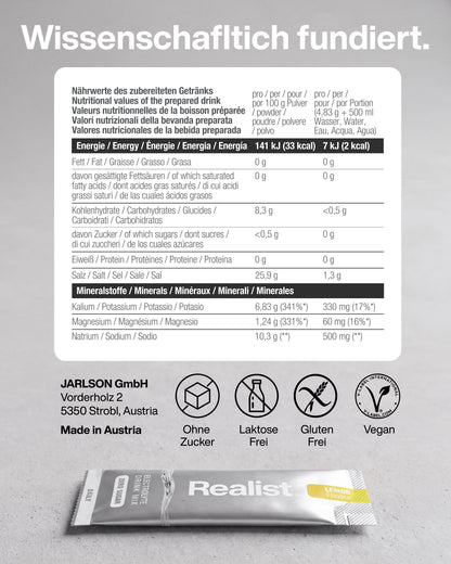 Elektrolyte Pulver Sticks Zitrone - DAILY Hydration